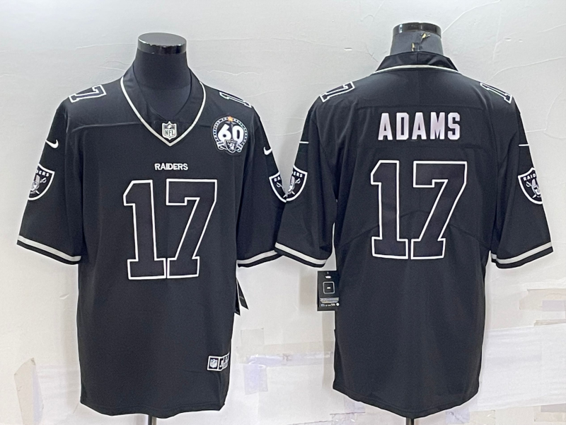 Men's Las Vegas Raiders #17 Davante Adams Black Shadow Vapor Limited Stitched Jersey Men's Las Vegas Raiders #17 Davante Adams Black Shadow Vapor Limited Stitched Jersey